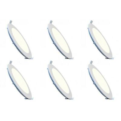 LED Downlight Slim Inbouw Rond 6 Pack 3W Natuurlijk Wit 4200K Ø83mm