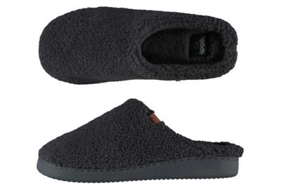 Apollo warme teddy heren slippers - Heren pantoffels met stevige zool - Wollen slippers