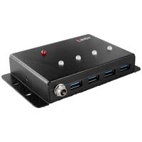 LINDY 443492 443492 USB-hub 4 poorten USB-A USB 3.0 5 GBit/s Met metalen behuizing Zwart - thumbnail