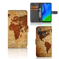 Huawei P Smart 2020 | Flip Cover | Wereldkaart - thumbnail