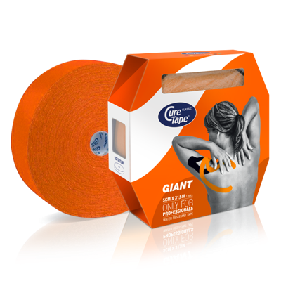 Cure Tape Kinesiotape giant oranje 5cm x 31.5m 1 Stuks