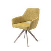 Jesper Home Eetkamerstoel 'Yanai' Turn Beige, kleur Lemon Lines - thumbnail