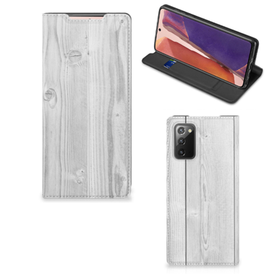 Samsung Galaxy Note20 Book | Wallet Case | White Wood