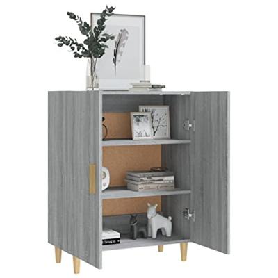 Dressoir 70x34x90 cm bewerkt hout grijs sonoma eikenkleurig Dressoir 70x34x90 cm bewerkt hout grijs sonoma eikenkleurig