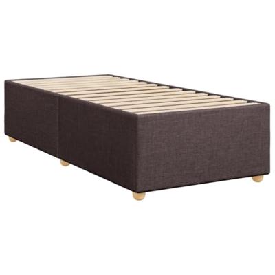 Boxspring met matras stof donkerbruin 80x200 cm