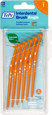 TePe Angle oranje 0.45 mm size 1 6 Stuks TePe Angle oranje 0.45 mm size 1 6 Stuks