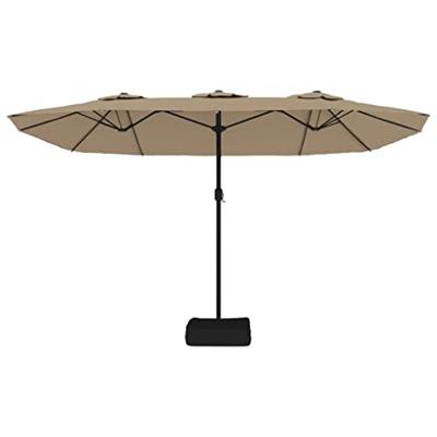 Parasol dubbel 449x245 cm taupe Parasol dubbel 449x245 cm taupe