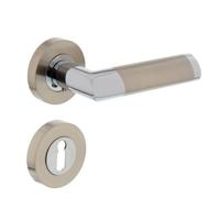 Intersteel Deurkruk Nicol op rozet met sleutelrozetten - chroom/nikkel mat - thumbnail