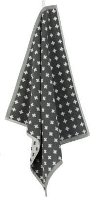 HEMA Keukendoek - 50 x 50 - katoen - grijs kruisjes (donkergrijs)