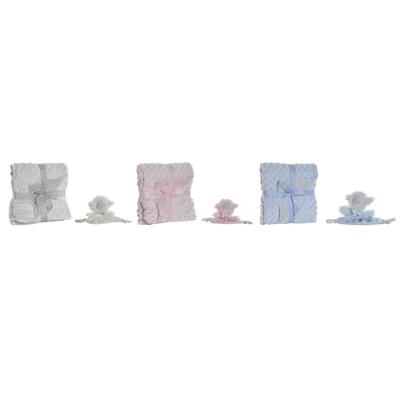Geschenkset voor baby's Home ESPRIT Blauw Beige Roze Polyester (3 Stuks)