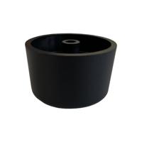Meubelpoot zwart rond Ø 5 cm en hoogte 3 cm van kunststof - thumbnail