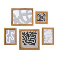 Fotolijstjes - hout - set van 5 - thumbnail