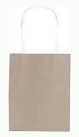 Tas handvat folia kraftpapier 110gr 18x21x8cm 7kl - thumbnail