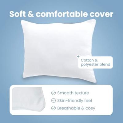 VidaXL Hoofdkussen met kussen wit katoen en polyester