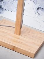 GOOD&MOJO Vloerlamp 'Andes' Bamboe en Eco linnen, 176cm, kleur Beige - thumbnail