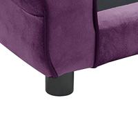 Hondenbank 72x45x30 cm pluche bordeauxrood - thumbnail