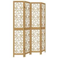Kamerscherm met 4 panelen massief paulowniahout bruin - thumbnail