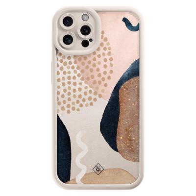 iPhone 12 Pro beige case - Abstract dots