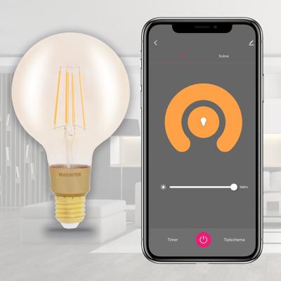 Glow LI - Filament lamp - E27 - Bediening via app