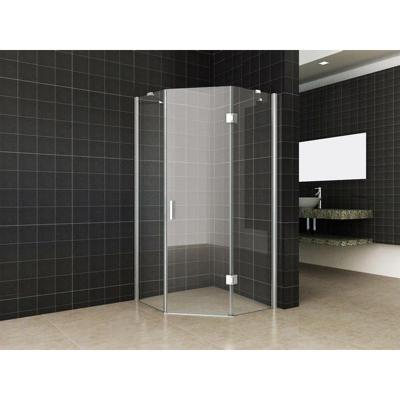 Pento cabine met 1 draaideur 1000 x 1000 x 2000 x 8 mm nano helder glas/chroom