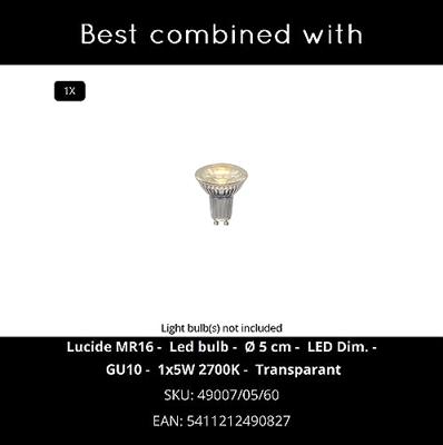 Lucide BODI - Plafondspot - 1xGU10 - Wit