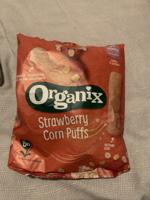 Organix Babysnack Strawberry Corn Puffs 6+M bij Jumbo - thumbnail