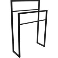Wiesbaden Liber Vrijstaand Handdoekrek - Mat Zwart Modern Design - thumbnail