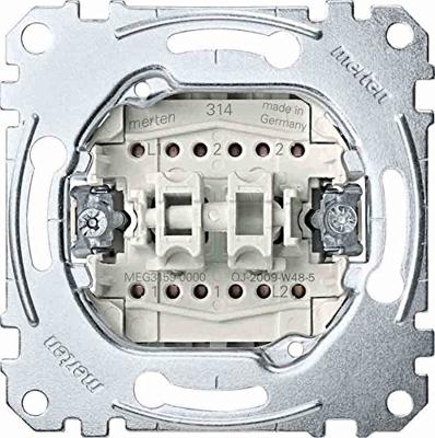 Merten MEG3159-0000 Knop Inzetstuk 2-voudig Grijs 1 stuk(s)