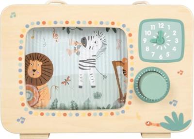 Small Foot - houten televisie muziekdoos safari fsc