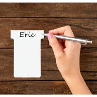 Nobo T-planbordkaarten index 4, ft 180 x 124 mm, wit - thumbnail