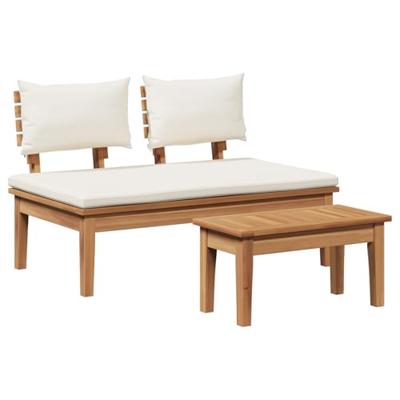 Tuinbank 2 pcs Bruin Massief teakhout - thumbnail