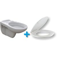Neptunus wandcloset met Neptunus toiletzitting glans wit - thumbnail