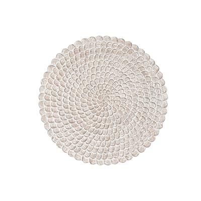 Wanddecoratie DKD Home Decor Verouderde afwerking Natuurlijk 120 x 3 x 120 cm Wit Indiaas