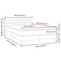 Boxspring met matras fluweel zwart 140x210 cm - thumbnail
