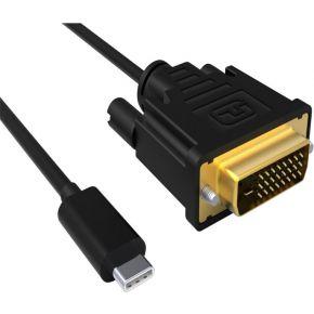ACT SB0033 USB-C Conversie Kabel | Type C naar DVI Male | 4K/30Hz | 2 meter
