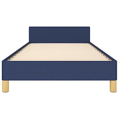 Bedframe zonder matras 100x200 cm stof blauw