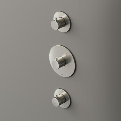 Douchethermostaat Hotbath Buddy Inbouw 2 Stopkranen Geborsteld Nikkel (excl. inbouwdeel)