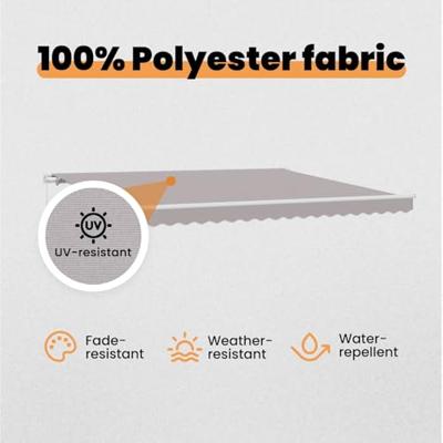 VidaXL Inklapbaar zonnescherm lichtgrijs 400 × 300 cm