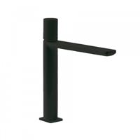 Wastafelmengkraan Tres Loft 1-Knop Uitloop Recht 20 cm Rond Mat Zwart Tres - thumbnail