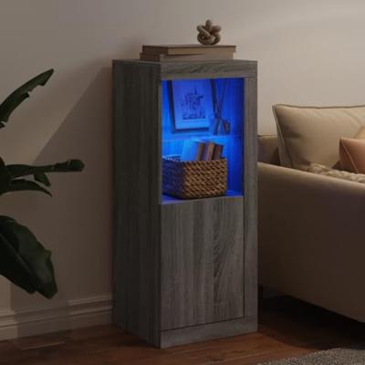 Dressoir met LED-verlichting 41x37x100 cm grijs sonoma eiken