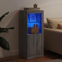 Dressoir met LED-verlichting 41x37x100 cm grijs sonoma eiken - thumbnail