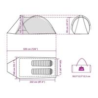 Tent 2-persoons 320x140x120 cm 185T taft grijs en oranje - thumbnail