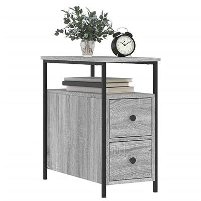Nachtkastjes 2 st 30x60x60 cm bewerkt hout grijs sonoma eiken