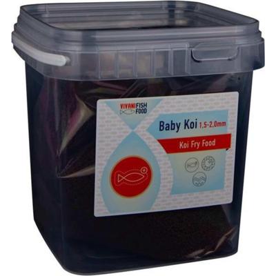 Vivani Baby Koivoer 1,5-2mm - Compleet Voedingsgranulaat voor Jonge Koi Groei en Gezondheid, 1kg