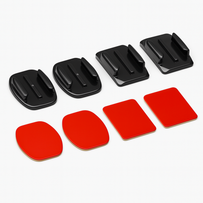 MOJOGEAR Action Camera Mount set Zelfklevend (recht+gebogen)