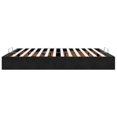 Ottoman bedframe zonder matras 180x200 cm fluweel zwart