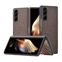 Lunso - Canvas cover hoes - Samsung Galaxy Z Fold3 - Bruin - thumbnail