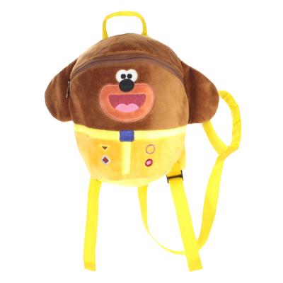 CBeebies pluchen rugzak met riem Hey Duggee geel/bruin 7 liter