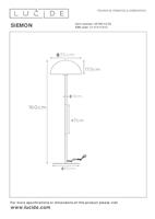Lucide SIEMON - Vloerlamp - Ø 35 cm - 1xE27 - Zwart - thumbnail