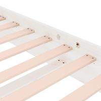 Bedframe massief hout wit 90x200 cm - thumbnail
